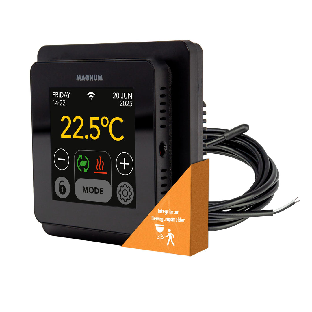 MRC WiFi Smart Thermostat/Raumregler mit Bodenfühler für Fussbodenheizung, Elektro-Heizung, Konvekto