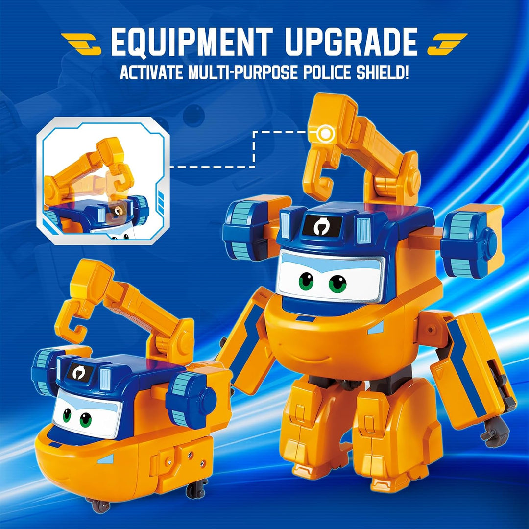 Super Wings Transformations-Flugzeug Supercharged Marty, ca. 12,7 cm grosse Spiel-Figur für Kinder,