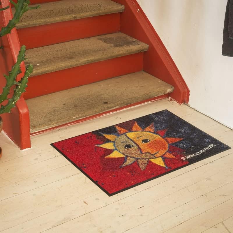 Salonloewe Rosina Wachtmeister Fussmatte Sole 50x75 cm Katzen bunt witzig Eingangs-Matte Fussabtrete