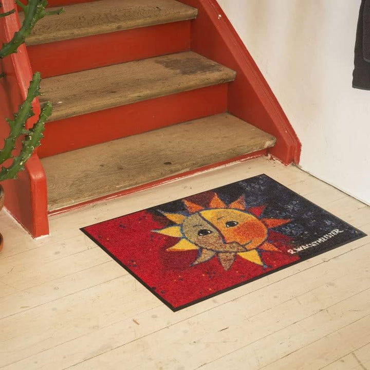 Salonloewe Rosina Wachtmeister Fussmatte Sole 50x75 cm Katzen bunt witzig Eingangs-Matte Fussabtrete