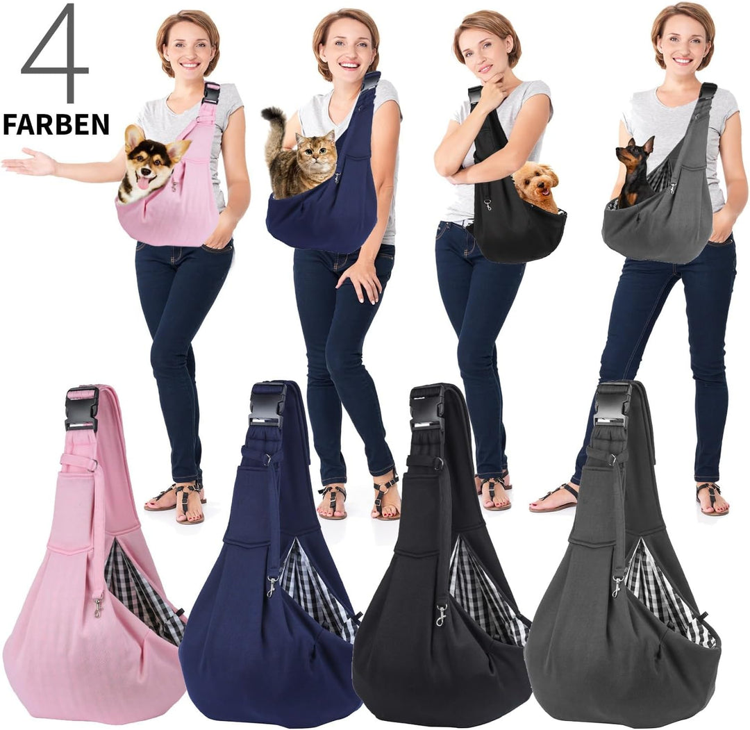 Hundetasche für kleine Hunde Hundetragetasche Tragetasche bis 8 Kg Katzen Umhängetasche für Spazierg