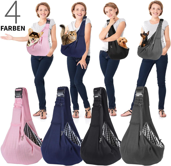 Hundetasche für kleine Hunde Hundetragetasche Tragetasche bis 8 Kg Katzen Umhängetasche für Spazierg