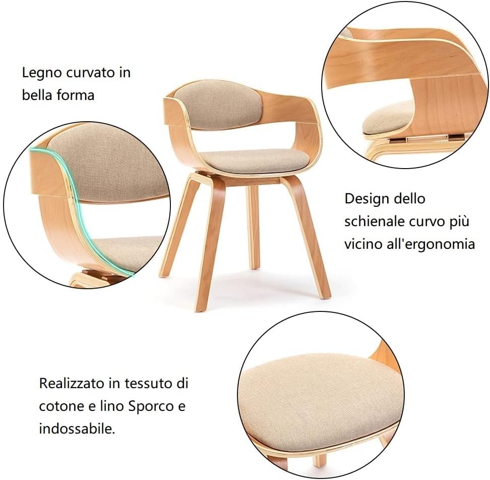 Mignone Küchenstühle 2er Set Gepolsterte Stühle Esszimmerstühle Stühle im Restaurant Gepolsterte Stü