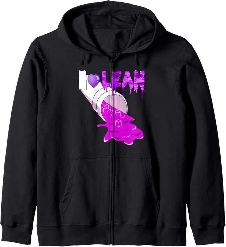 I Love Lean Dank Meme Viral Trend Ironische Sipping Kapuzenjacke