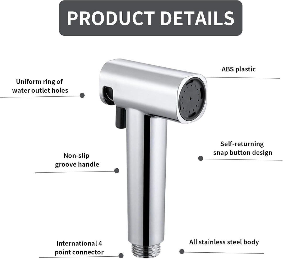 Bidet Handbrause Set, Dual-Jet-Modus, ABS-Sprühkopf mit erhöhtem Druck, Baby-Stoffwindel-Sprühset mi