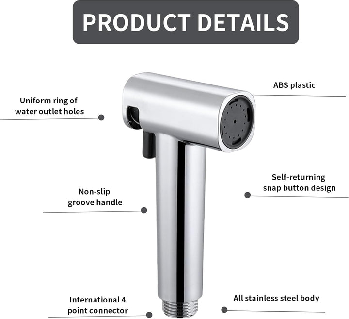 Bidet Handbrause Set, Dual-Jet-Modus, ABS-Sprühkopf mit erhöhtem Druck, Baby-Stoffwindel-Sprühset mi