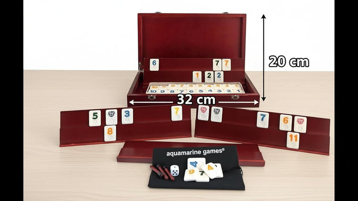 Aquamarine Games – Rommé Professionell, 7 años to 99 años, 6 Spieler (compudid CP009) Professionelle