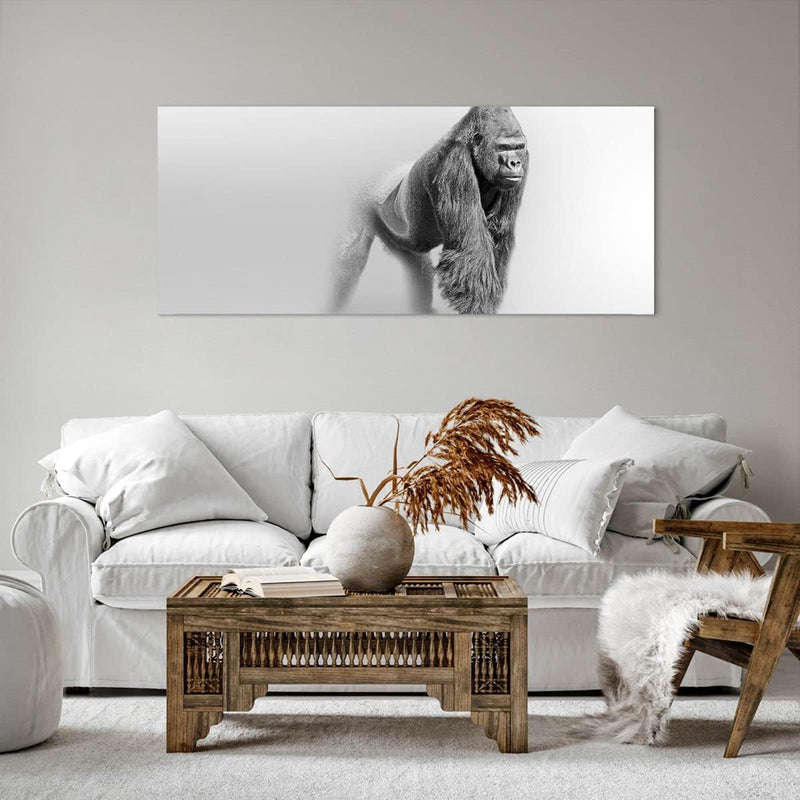 Wandbilder Dekoration Wohnzimmer Orang-Utan Tier Panorama Bilder auf Leinwand 120x50cm Leinwandbild