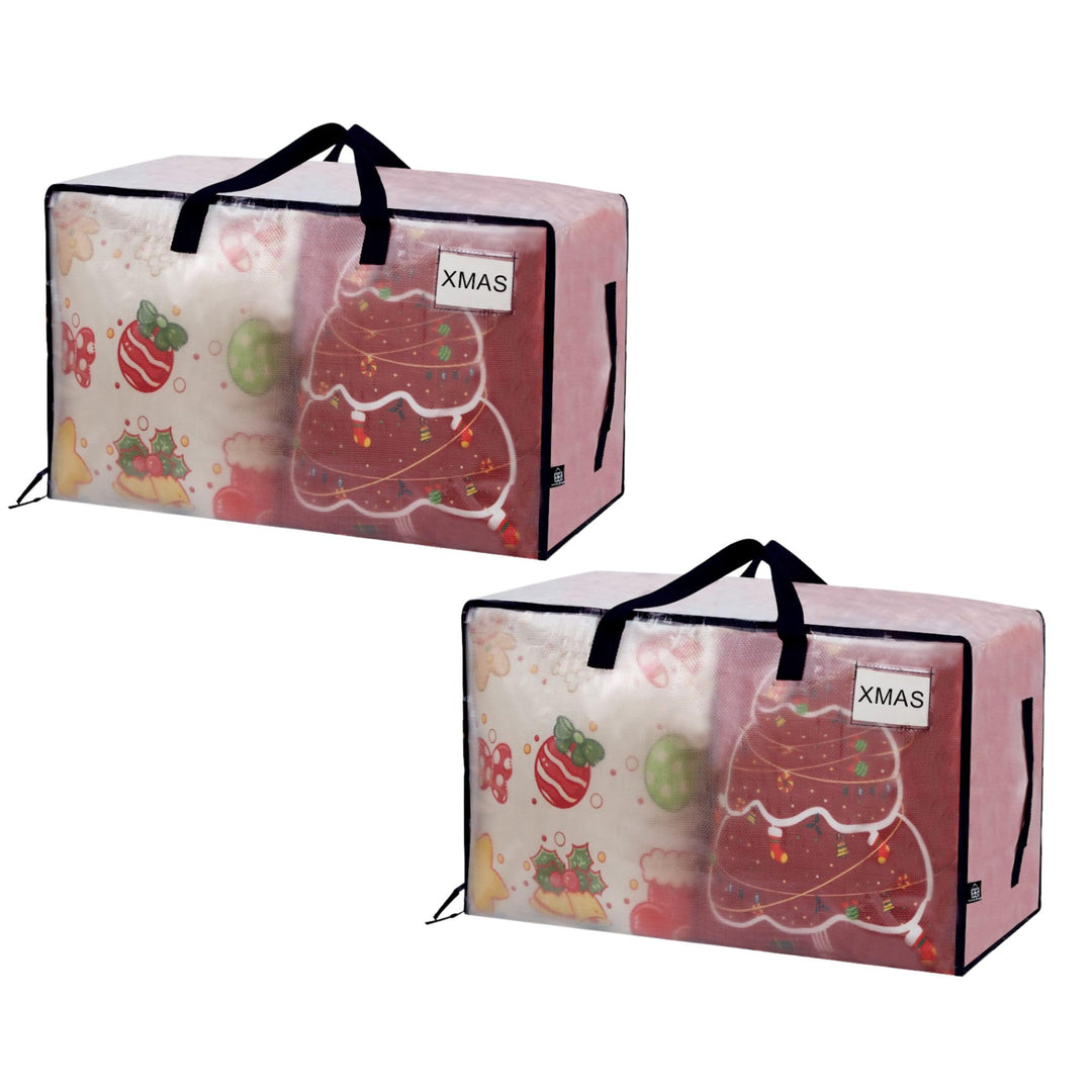 VENO 102 Liter Grosse Aufbewahrungstasche mit Deckel, Strapazierfähige Griffe und Reissverschlüssen