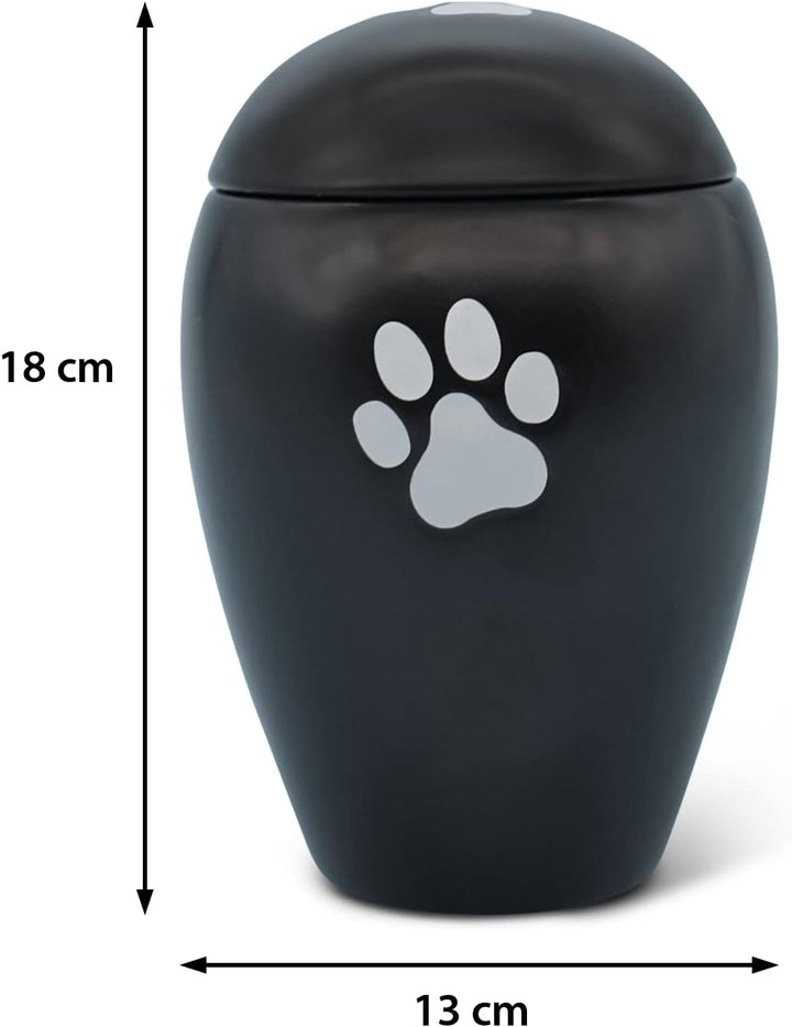 FeinKnick Andächtige Urne 1 Liter für Katze oder Hund drinnen &amp; draussen - handgefertigte Tierurne a