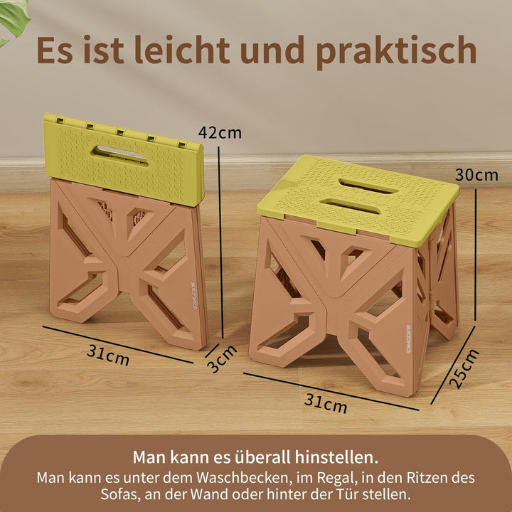 BLACKSPACE Tragbarer Klapphocker Campinghocker Erwachsenen und Kinder Klapptritt Faltbar 30cm hoch f
