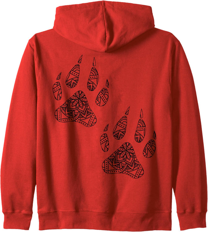 Wolf Dog Paws Mandala Design 1 - Fan Fun Kapuzenjacke