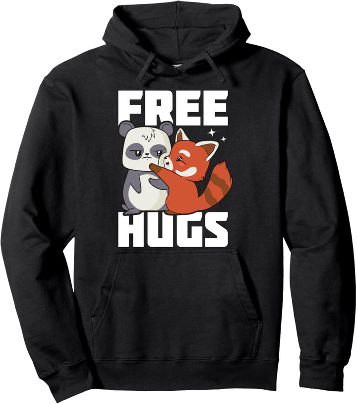 Kostenlose Umarmungen I Panda ich Kinder Ich Roter Panda Pullover Hoodie