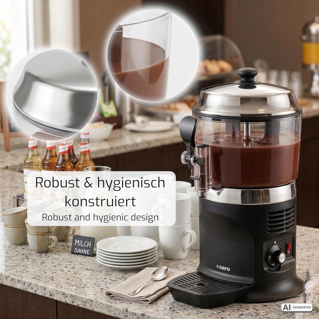Saro 175-1145 Kakaodispenser Modell Nina, 5 L, 1100 W, schwarz