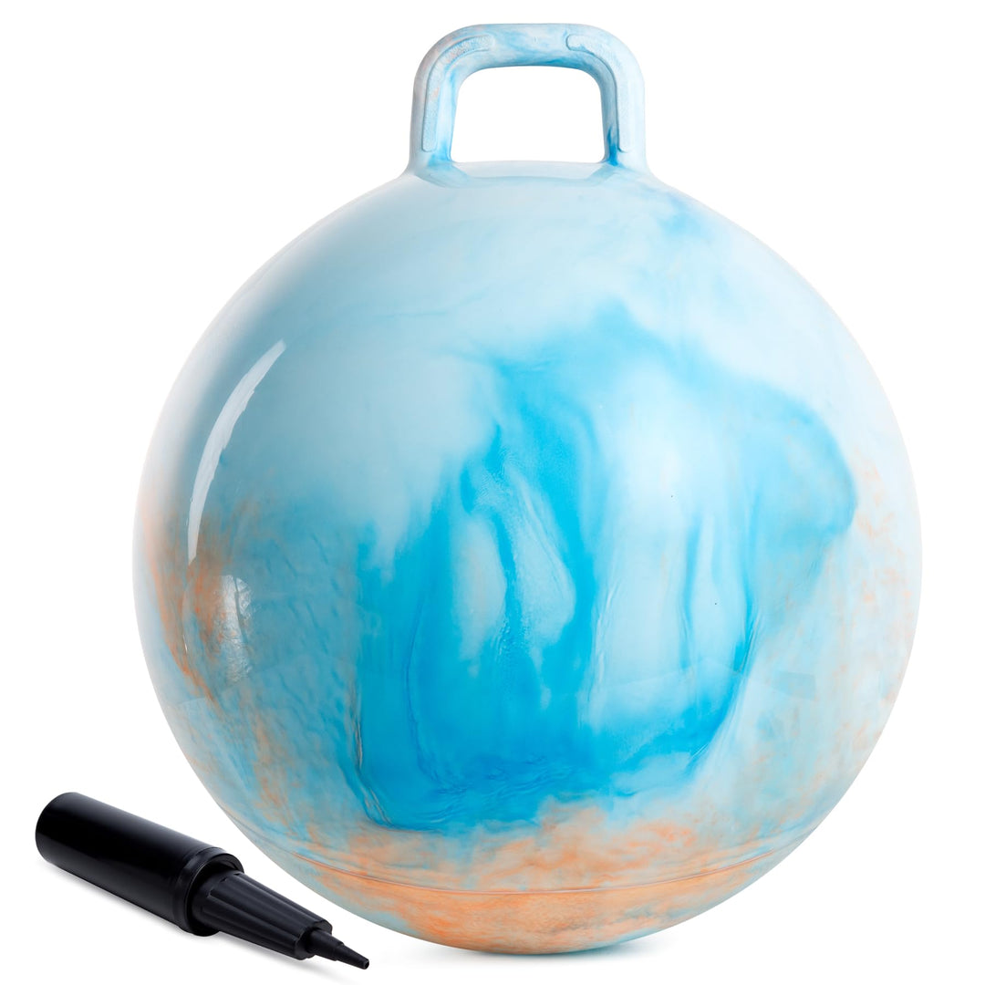 U&C Planet Hüpfball Aufblasbarer Hopperbal mit Pumpe, 50 cm Hopper Ball für Kinder，max. Belastbarkei