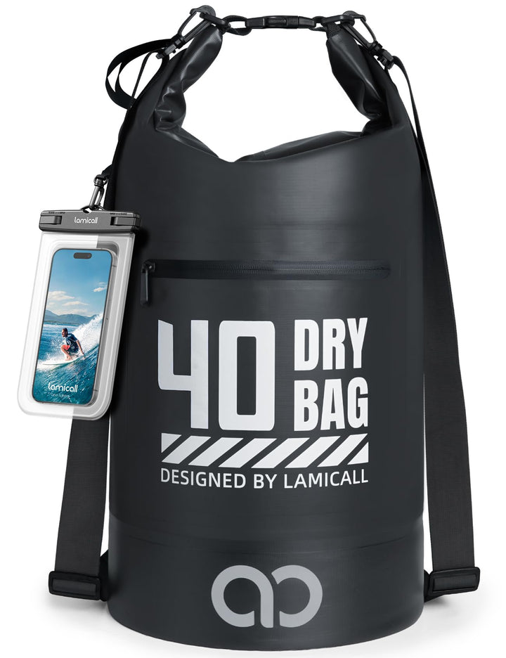 Lamicall Dry Bag, wasserdichte Tasche - [Robust & Kratzfest] 5L/10L/20L/30L/40L Rucksack Wasserdicht