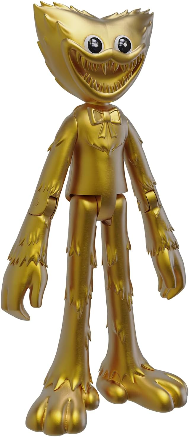 Poppy Playtime - Gold Huggy Actionfigur (5 Zoll hohe Figur, Serie 2) huggy gold, huggy gold