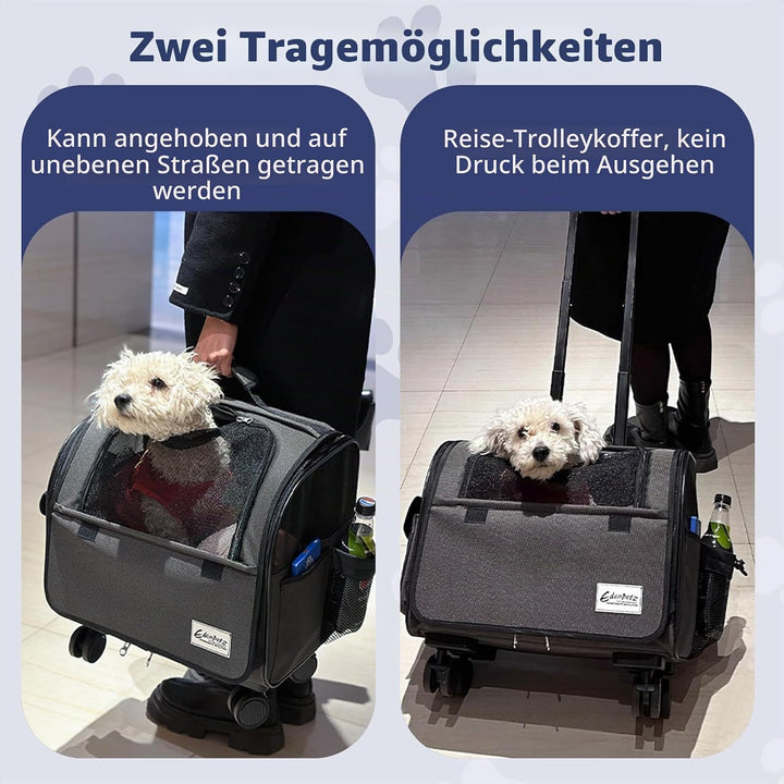 Galatée Reisetasche Für Hunde Mit Abnehmbaren Rollen, Von Fluggesellschaften Zugelassene Transportbo
