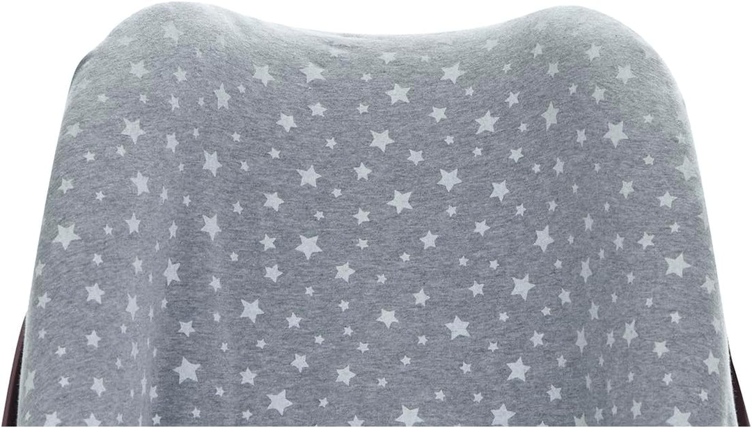 JYOKO KIDS Baumwollbezug für Autositz kompatibel mit Pebble Maxi Cosi, Bebe Confort (White Star), Wh