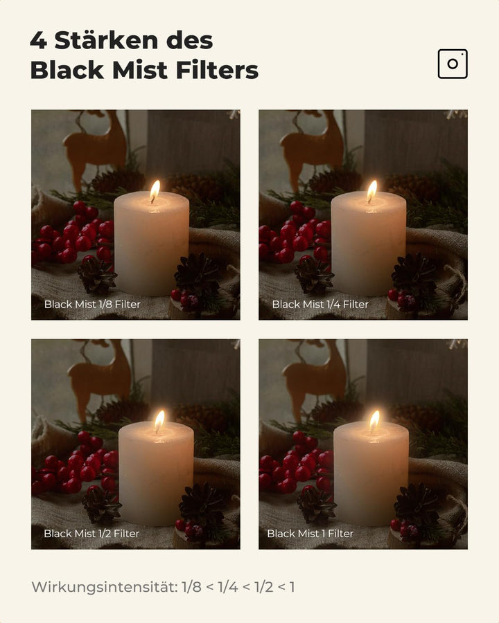 K&amp;F Concept Nano-X Black-Mist 1/4 Filter 95mm Black Promist 1/4 Filter aus Optisches Glas mit 28-fac