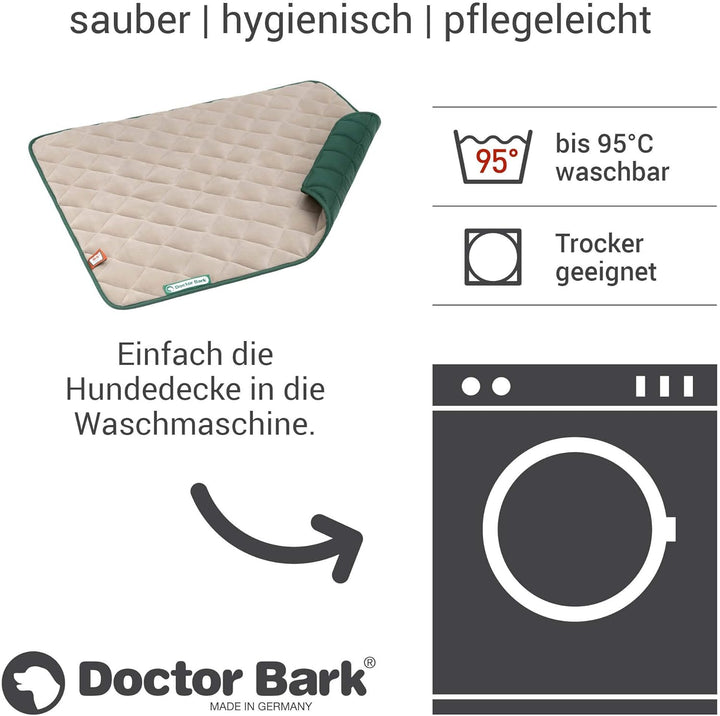 Doctor Bark Hundedecke Fleece Wendedecke - Flauschige, robuste Hundematte für mittlere Hunde. waschb