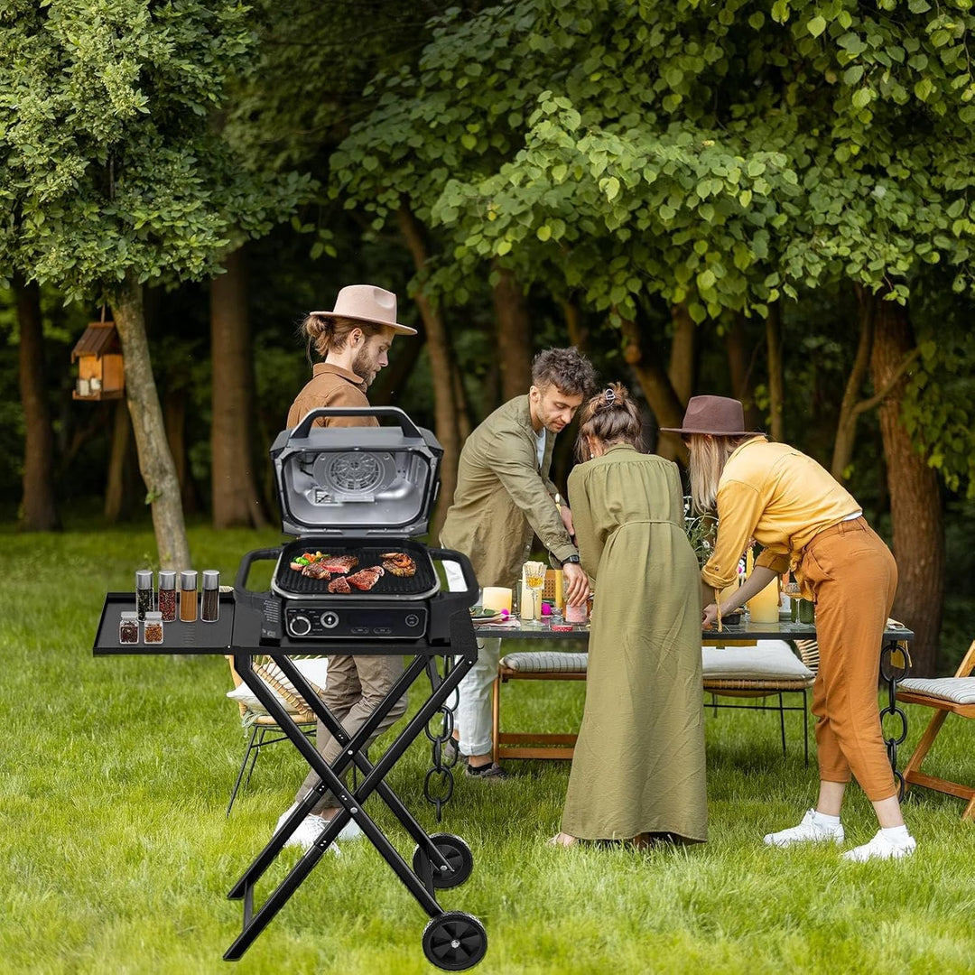 Faltbarer Grillständer für Ninja Woodfire OG701, Aussenbereich Klapptisch Grillwagen, Beweglicher St