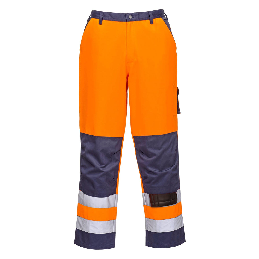 Portwest Unisex Tx51 Lyon Warnschutzhose (1 Stück) M Orange / Marineblau, M Orange / Marineblau