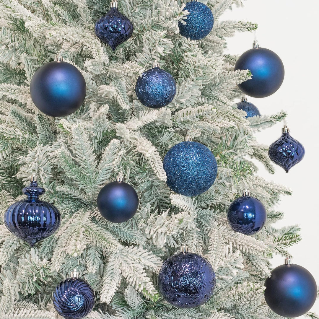Busybee weihnachtskugeln 30 Stücke 6CM Ornamente für Weihnachtsbaum Blau Christbaumkugeln Weihnachts