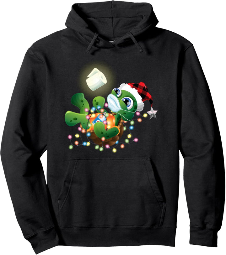 2020 Weihnachten Quarantäne Shirt Santa Turtle Gesichtsmaske Pullover Hoodie