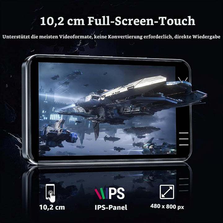HIFI WALKER G7 MP3 Player mit Bluetooth &amp; WLAN, Android 13, 144GB Speicher, 3GB RAM, 4 Zoll Touchscr