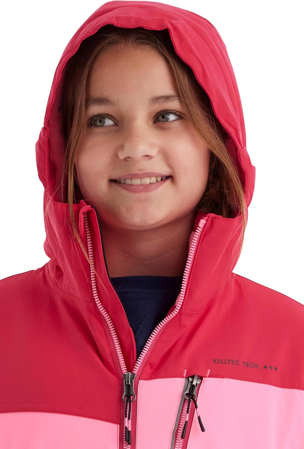 Killtec Mädchen Kow 170 Grls Jckt Funktionsjacke mit Kapuze und Schneefang/Outdoorjacke ist wasserdi