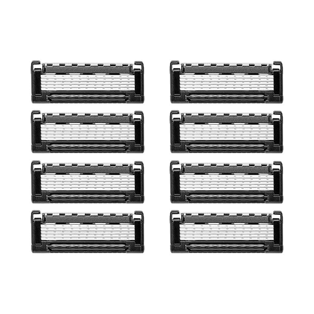 King of Shaves 5-Blade Razor Replacement Razor Blades x 8 - NO Razor Handle NOT Compatible with AZOR