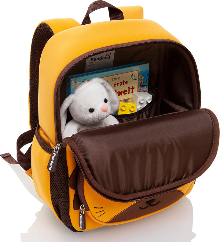 Pandana Grosser Kinderrucksack Lukas Löwe mit Brustgurt für Jungen und Mädchen im Kindergarten oder