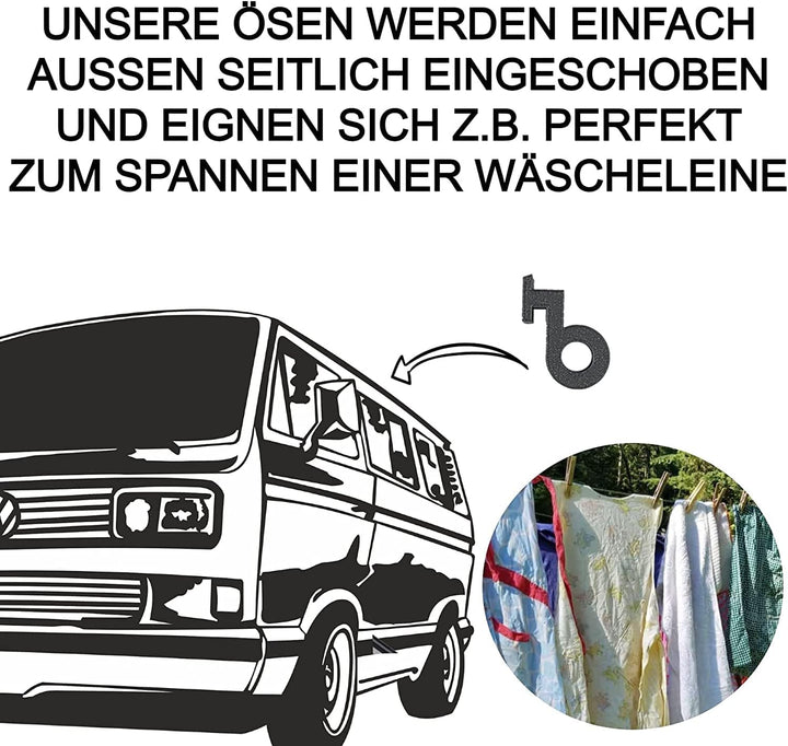 ULROAD 20 Haken für VW T5 T6 T6.1 California Bulli Ösen Kleiderhaken Küche Aufhängung Kederhaken Ked