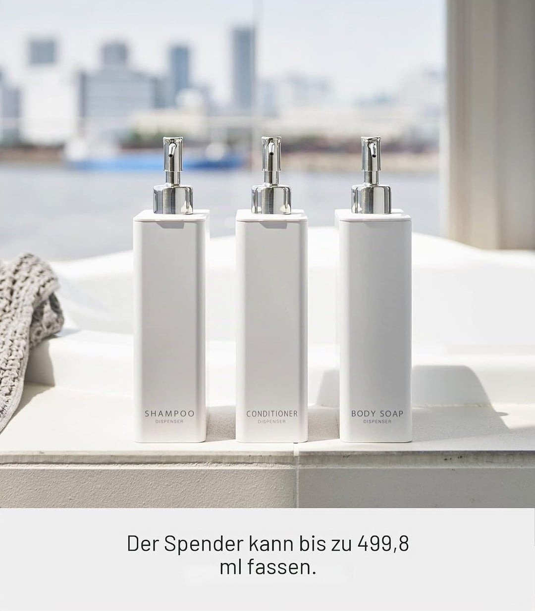 Yamazaki Tower Body Seifenspender, rechteckig, Weiss One Size Weiss, One Size Weiss