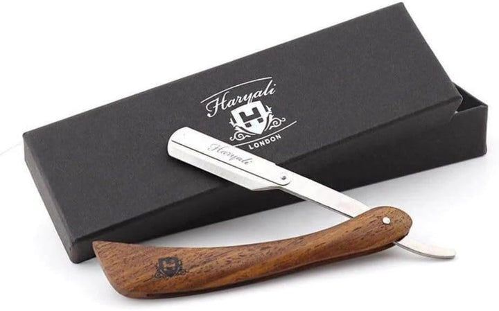 Haryali London Klassisches 5-in-1 Rasierset, Rasiermesser, Rasierpinsel, Rasierständer, Rasierschale