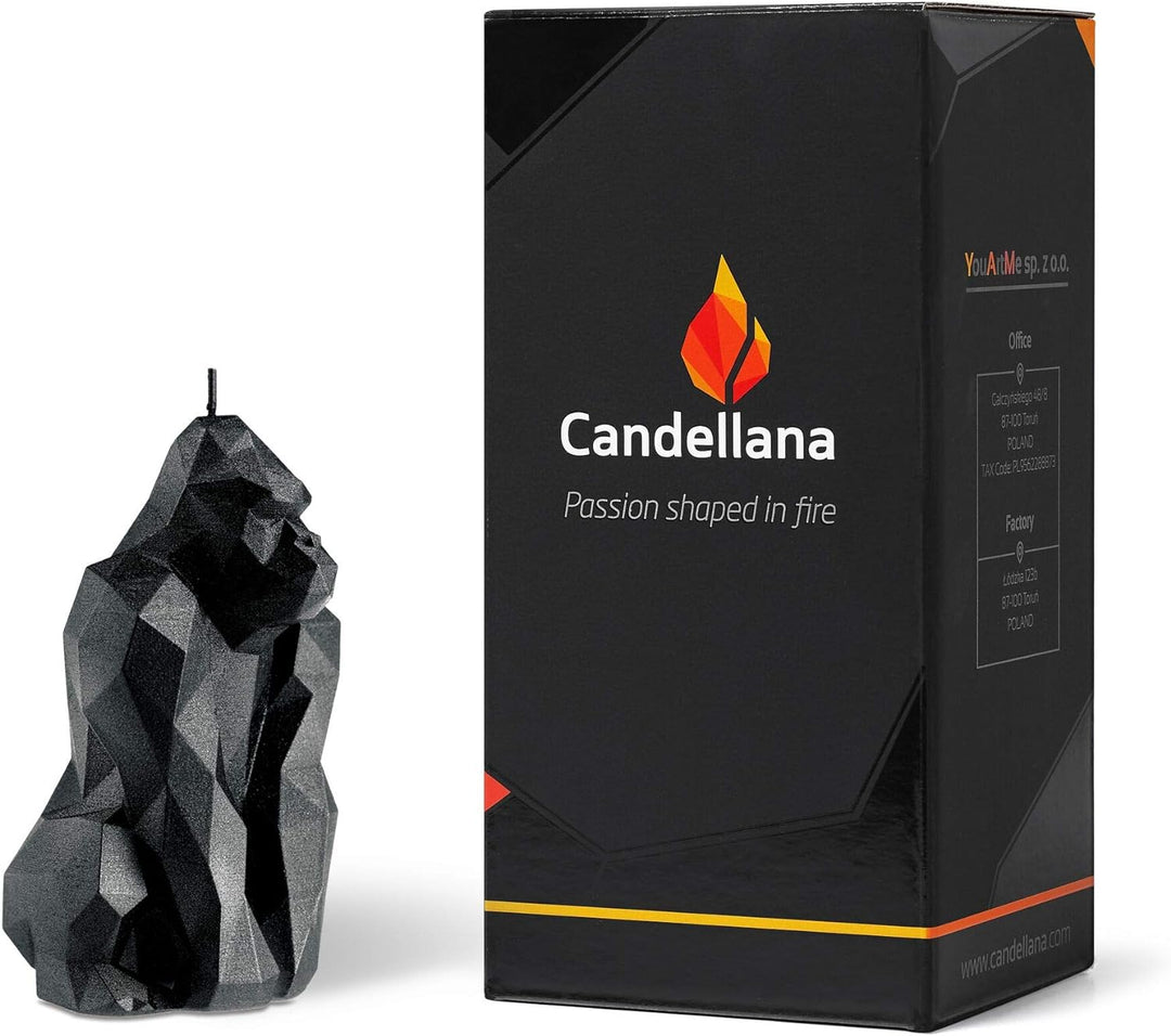 Candellana Handmade Gorilla Low-Poly Kerze Geschenk- Lustig - Dekorative Kerze - Home Décor - Gesche