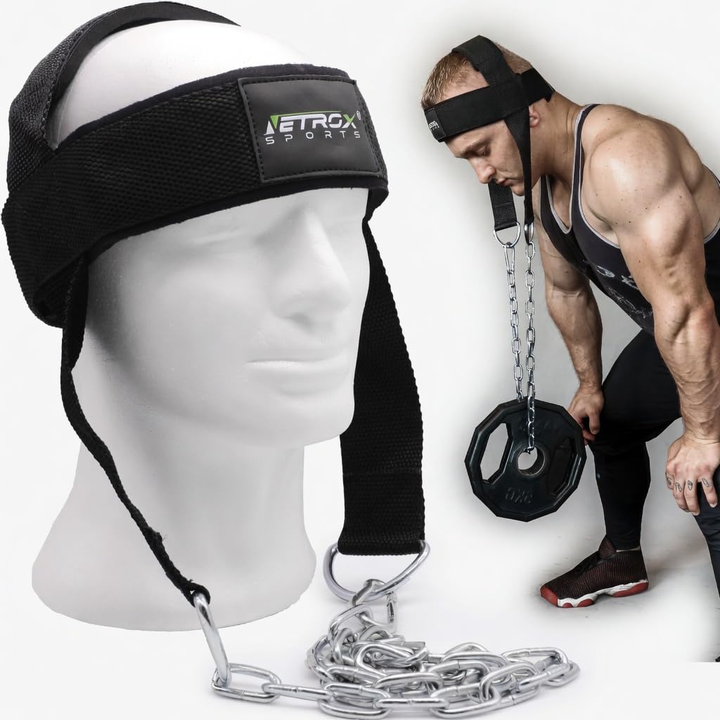 NetroxSports® – Nackentrainer zur Stärkung des Nacken- & Halsbereiches – Neck Harness mit verstellba