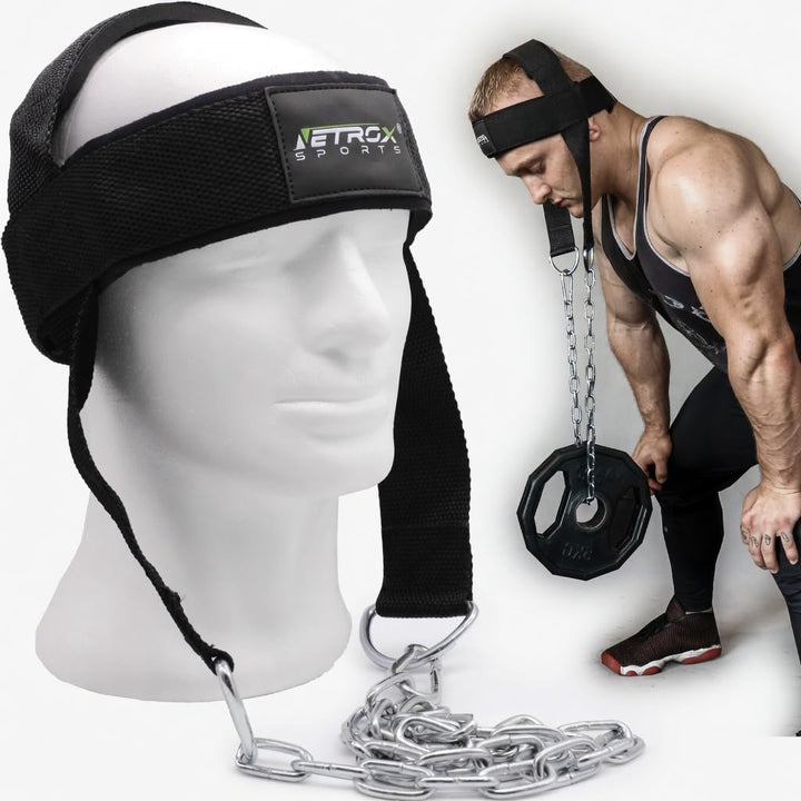 NetroxSports® – Nackentrainer zur Stärkung des Nacken- & Halsbereiches – Neck Harness mit verstellba