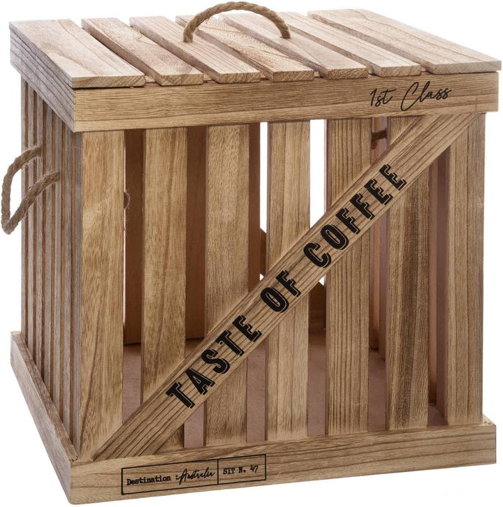 Set aus 3 Boxen "Colonial" - Beige - Atmosphera créateur d'intérieur cm Holz, cm Holz