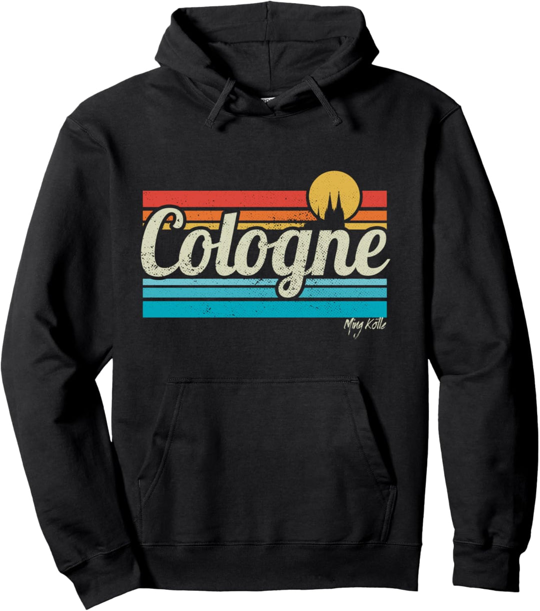 Cologne Schriftzug Köln Retro Vintage Surfer Kölner Karneval Pullover Hoodie
