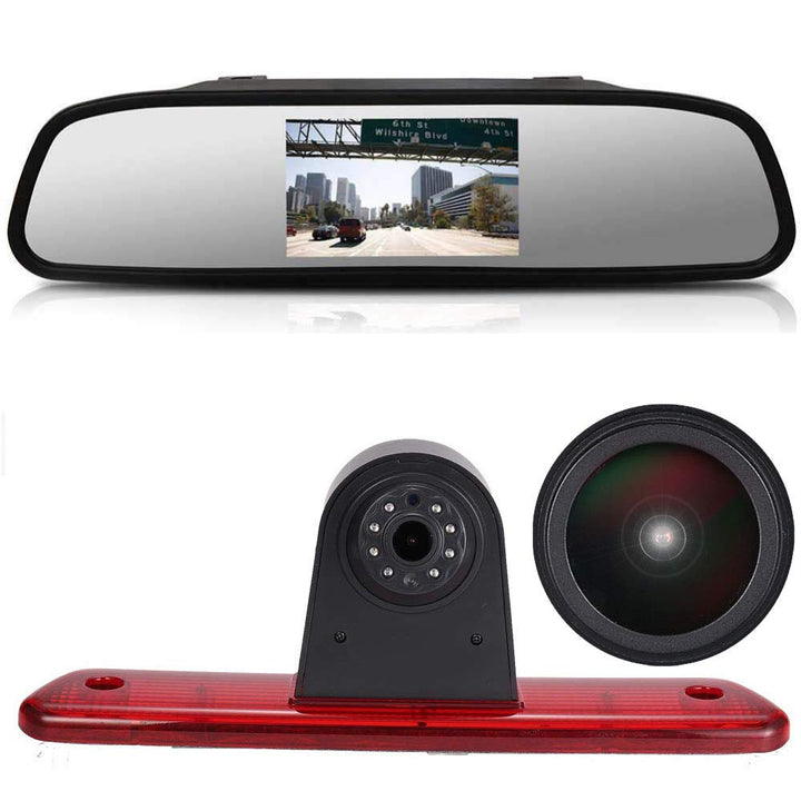 18mm Lens Auto Dach Bremslicht Rückfahrkamera Farbkamera Einparkkamera Rückfahrsystem+4.3" Zoll LCD
