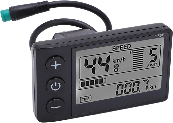 Fockety Elektrisches Fahrrad LCD Display Meter, 24V 36V 48V Elektrisches Fahrrad LCD Display Bedienf