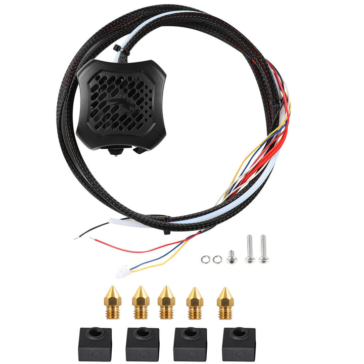 Creality Ender 3 V2 Full Hotend Kit 3D Drucker Zubehör, Zusammengebautes Düsen Kit mit Dual Lüftern