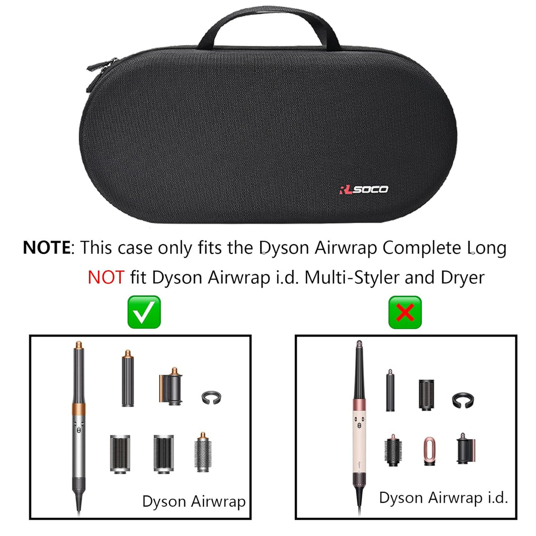RLSOCO Hardcase für Dyson Airwrap Complete Styler und Zubehör, Schwarz, 1 Count (Pack of 1), Traditi