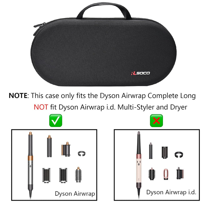 RLSOCO Hardcase für Dyson Airwrap Complete Styler und Zubehör, Schwarz, 1 Count (Pack of 1), Traditi
