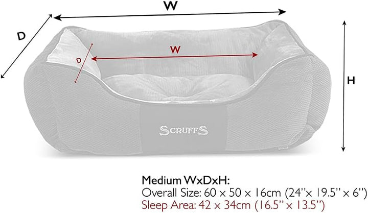 Scruffs M Chester Box Bett Graphite-Medium, Grau, M 60 x 50 cm Grau M 60 x 50 cm, Grau M 60 x 50 cm