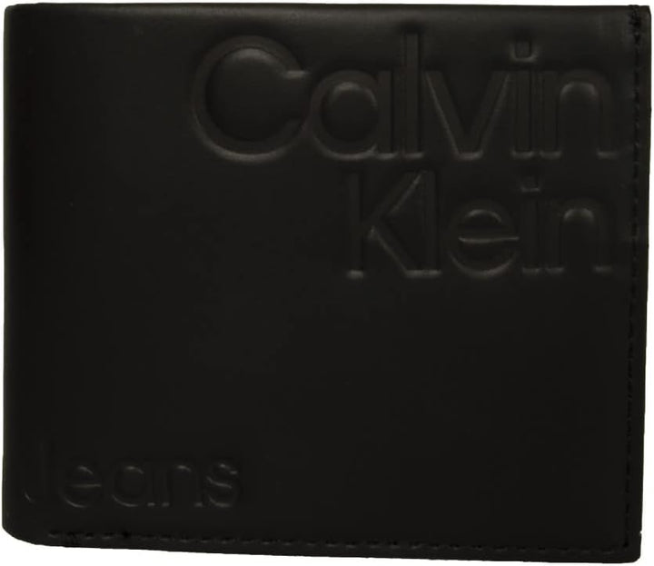 Calvin Klein CKJ Monogram Soft RFID Bifold W/Coin AOP Black