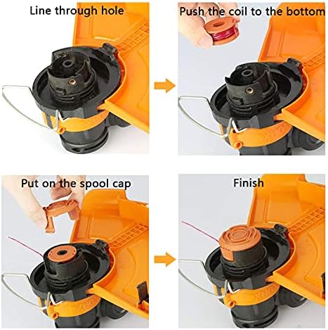 CDIYTOOL Fadentrimmer Ersatzspule, 10ft 1.65mm Rasentrimmer Spule Ersatzspule String Trimmer Schnur