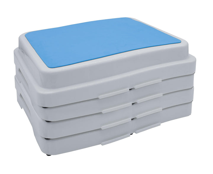 Spetebo Trittstufe stapelbar weiss 50 x 40 cm - 4er Set - Antirutsch Badezimmer Tritthocker - Dusche